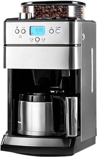 aiqiua Coffee Machines Home Small Coffee Machine Fully Automatic Grinding Integrated Coffee Machine The best gift in life (Color : Silver grey, Size : JP) (Silver Grey EU)