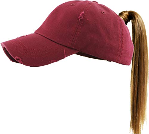 Image of Classic Plain Ponytail Messy High Bun Headwear Adjustable Cotton Trucker Mesh Glitter Hat Baseball Cap