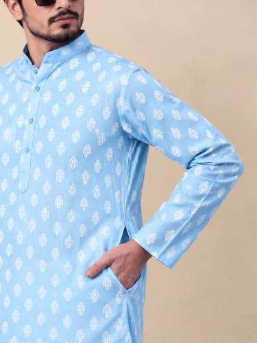 Image of Jompers Men's Cotton Floral Printed Kurtas