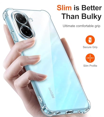 Image of BOXXO Flexible Back Cover for Mi Redmi A5 4G / Mi Redmi A5 | Back Cover Transparent Clear Shockproof Case Four Corner Protection | Slim Protective Mobile Phone Cover for Redmi A5