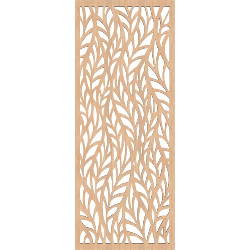 9 3/8"W x 24 3/8"H x 1/4"T Ortonville Decorative Fretwork Wood Wall Panels, Hickory - Image 3