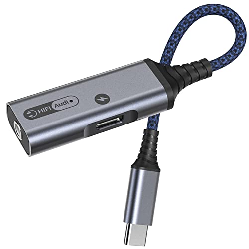 VAVIICLO ^CvC CzϊA_v^[ 2in1 USB Type C to 3.5mm Czϊ PD 60W }[dA_v^[ 32bit 384khz HiFi ʘb ʒ RealtekАX}[g`bv iPhone 1