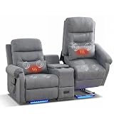 MANBUR Dual Power Lift Recliner Loveseat
