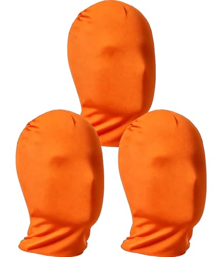Image of 3 Pieces Full Face Mask, Stretchy Faceless Cloth Masks, Statue Inflatable Costume Accessory for Adult Men Women