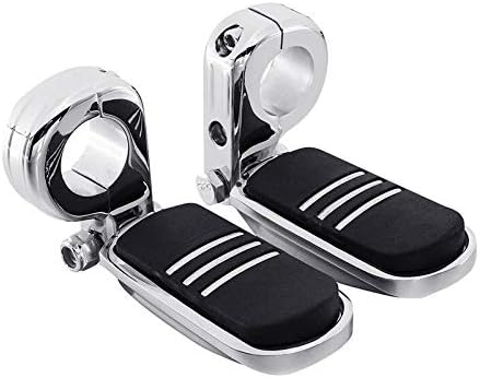 TCMT 1 1/4" Highway Engine Guard Streamliner Foot Pegs Clamp Fits For Harley Touring Road King Street Glide Road Glide Electra Glide Softail Sportster Dyna with 1.25" Engine Guards