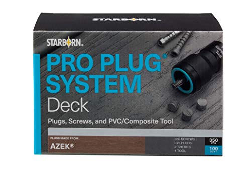 Pro Plug PVC Plugging System for AZEK Slate Gray Decking - Epoxy Steel - 350 pcs for 100 Sq. Ft.