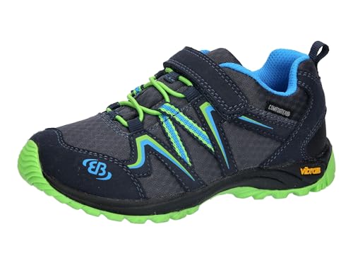 Brütting Scarpe da Trekking Unisex per Bambini Rockwall, Blu Marino Limone., 38 EU