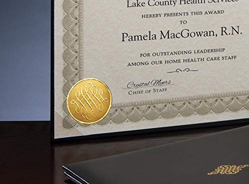 PaperDirect Luxury Swirls Embossed Foil Certificate Seals, 32 Count (Gold) - Thumbnail 3
