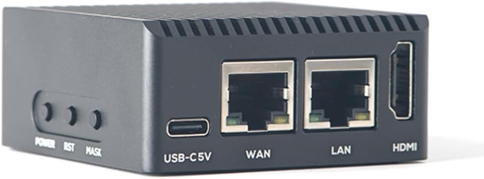 WayPonDEV NanoPi R3S LTS Quad Core Development Board with Dual Gigabit LAN WiFi Support RK3566 1.8GHz Router for NAS Docker OpenWrt Ubuntu Compatible Set 1GB