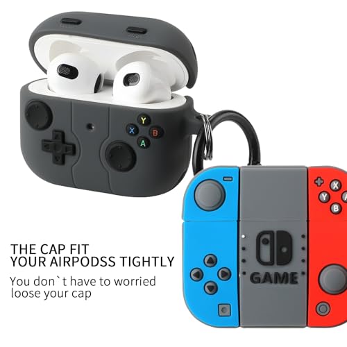 Image of [2Pack] Gedicht for Airpods 3rd Generation Case, Funny 3D Cartoon Game Console Design Silicone Soft Cases for Airpods 3rd Case Cover, with Keychain Kids Women Men for Airpods 3 Case