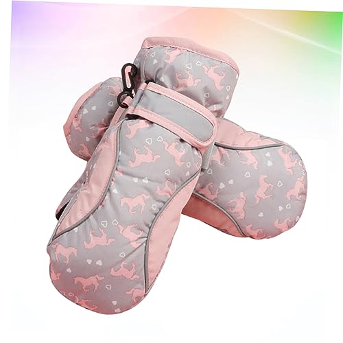 HONMEET Luvas De Ciclismo Luvas De Esqui Luvas De Snowboard Luvas Térmicas Luvas Quentes Crianças Fa