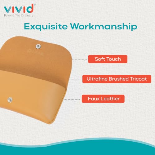 Image of VIVID Unisex Specs Snap Button Eyewear Dabbi Faux Leather Soft Case Cover