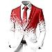 Mens Blazer, Christmas Suit for Men Funny Xmas Printed One Button Suit Jacket Slim Fit Fashion Casual Party Sport Coat