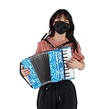 REPRODUCCIÓN SIMPLE Y FLEXIBLE: viene con 22 teclas y 8 bajos, el rango de reproducción es más amplio y la interpretación se vuelve más simple y flexible.