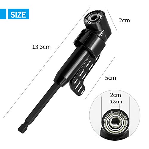 105 Degree Right Angle Drill Adapter, 1/4" Hex Shank Right Angle Drill Attachment For Screwdriver Bits, Drive Socket Adapter #TOP2