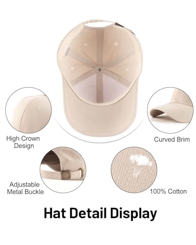 Image of Zylioo Oversize Baseball Cap XXL Big Head Hats for Men Large Dad Hats High Crown Structured Cap Adjustable 22 inch-25.5 inch