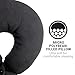 Classic Bean Sleeper, Comfortable Travel Pillow Filled with Micro Polybeans, Neck Pillow for Uninterrupted Sleep, Ideal for Airplane, Bus, Car, and Train, Travel Essentials, Black