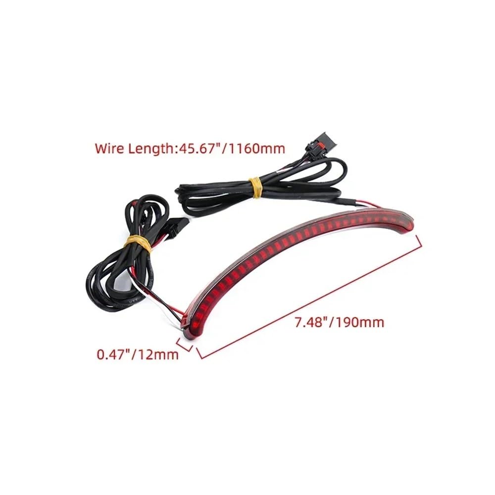 Moto LED Stop Freno per moto posteriore a LED indicatore | Parafango posteriore per moto posteriore a LED indicatore direzione luce posteriore del freno di marcia per Softail Fat Bob