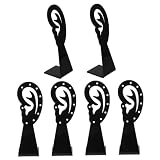 Ipetboom Expositor De Pendientes Con Forma De 6 Piezas Organizador De Joyas Soporte Para Pendientes Expositor De Pendientes Para Venta Ranura Plástico Plateado Y Negro