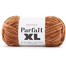 Premier Yarns Parfait XL Yarn, Ideal for Crocheting and Knitting, Jumbo Weight, Chenille, Light Brown, 7 oz, 87 Yards