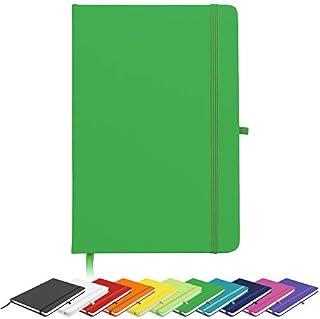 Blanco Basic A5 Unlined Plain Page Notebook New Hardback Journal with Pen Loop, Elastic Closure, Ribbon Marker and Pen Loop Notepad Note Book Notes Diary Pad (Purple)