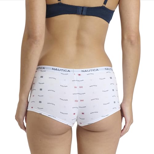 Image of Nautica Women's Cotton Boyshort Underwear Set, 5-Pack