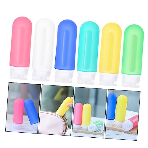 CALLARON 6Piezas Botella De Viaje De Silicona De Líquido De Recargables Para Cosméticos Portátil y Práctico Para Cuidados