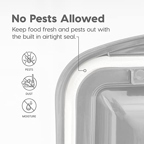 IRIS USA Airtight Dog Food Storage Container, WeatherPro, Up to 50 lbs, Removable Wheels, for Dog Cat Bird and Other Pet Food Storage Bin, Keep Fresh, Translucent Body, Made in USA, Clear/Gray by IRIS USA - Image 4