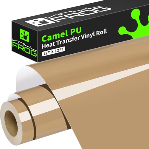 VINYL FROG Camel Heat Transfer Vinyl Roll 12" x12ft Matte HTV Vinyl