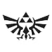 TRIFORCE Logo Wings Sticker Decal Notebook Car Laptop 5" (Black)