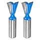 QUARKZMAN 2 Stück Dovetail-Fräser 3/4 Durchmesser 1/2 Schaft Wolframkarbid 14 Grad Dovetail-Gelenk-Bohrer für Box Schubladen Schrank Gelenke Feine Holzbearbeitung