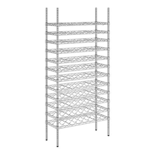 Soporte para botellas 14 x 36 con 12 estantes y 96 espacios