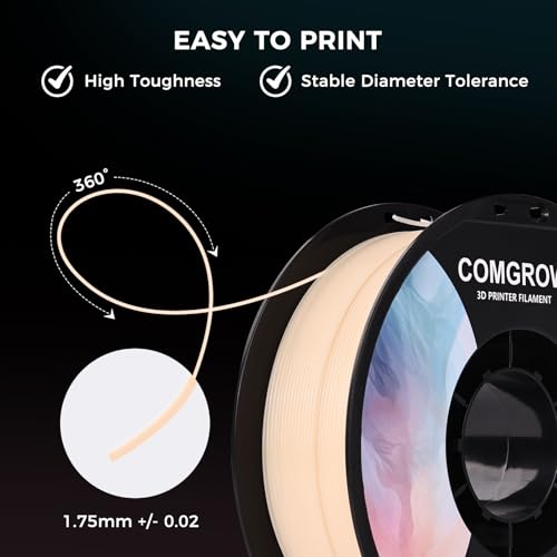 Image of Comgrow 3D Printer Photosensitive Filament Single Color Light Change PLA 1kg (2.2 lbs) Spool 3D Printing Materials, Dimensional Accuracy + /- 0.03 mm, 1.75 mm, Light Change Purple