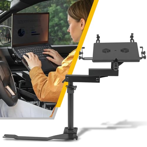 EZREXPM Truck Laptop Mount Fit for 2024 2025 Toyota Tacoma Computer Mount Stand Holder Desk Tablet Holder Accessories, for Passenger Seat Fit Laptop Up to 17