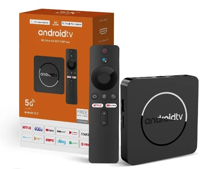 Q10 Smart TV Box Android 14 – 8K HDR10+, 4GB RAM 64GB ROM, Dual Wi-Fi 2.4G/5G, BT 5.0, Allwinner H313, Google Voice Assistant, Media Player com KODI