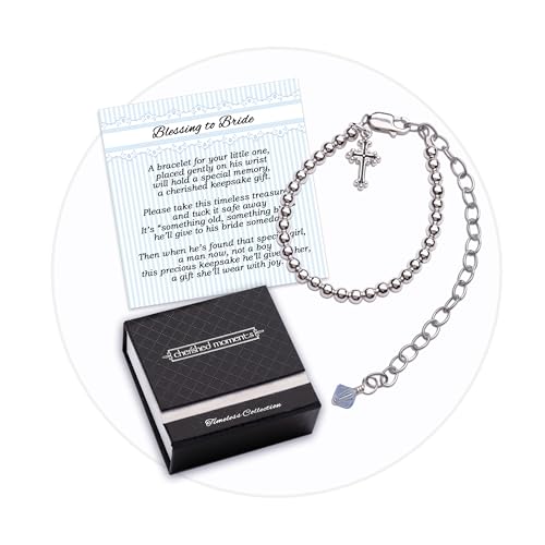 Baby Blessing Christening Cross Bracelet for Boys