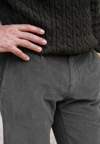 Mens Corduroy Casual Pants Elastic Waist Classic Fit Trousers4