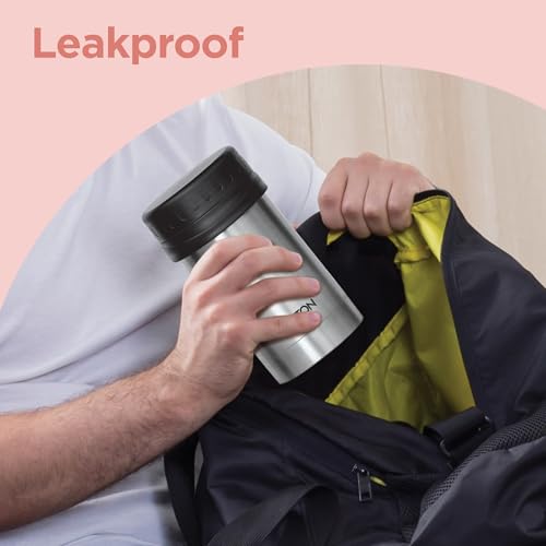Image of Milton Soup Flask Deluxe 350 Thermosteel I 100% Leak Proof I Premium SS304 Stainless Steel I Vacuum Insulated I Thermos for Soup, Tea, Coffee, 340ml, Silver
