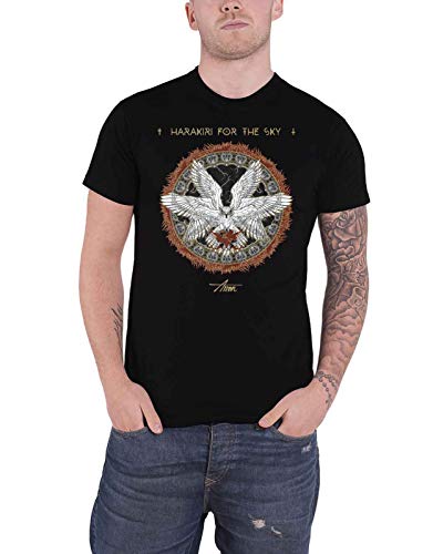 T-Shirt Harakiri for The Sky Fire Logo Coupe Ample Homme Noir Taille XXL