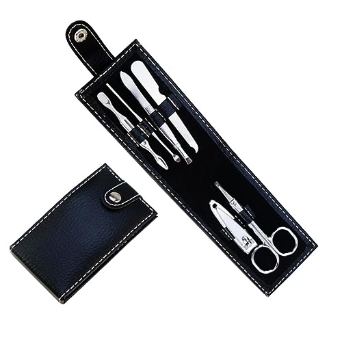 VICASKY 6pcs Set Nail Clippers Buffing Kit Nail Cutter Boards Tool Set for Home Manicure