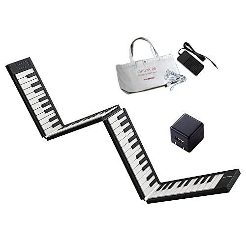 Amazon | 折りたたみ式 電子ピアノ ORIPIA88 BK USB充電器付き MIDI
