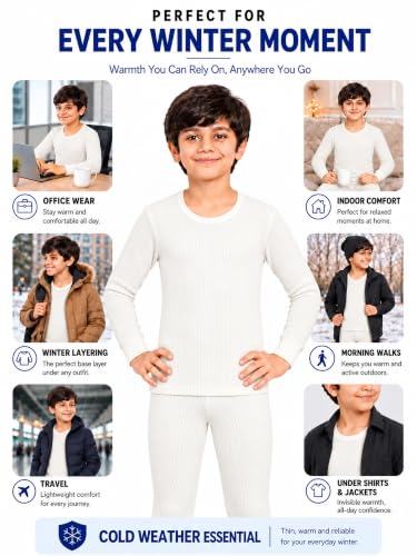 Image of BODYCARE Unisex Polycotton Slim Fit Thermal Tops Round Neck Full Sleeves Pack Of 1