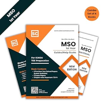 Buy IGNOU MSO 1st Year Study Guides/Books Combo (Set of 4 Help Books ...