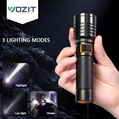 Image of WOZIT Torch Light High Power 1500 Lumens 3 Modes of Brightness (Multicolor)