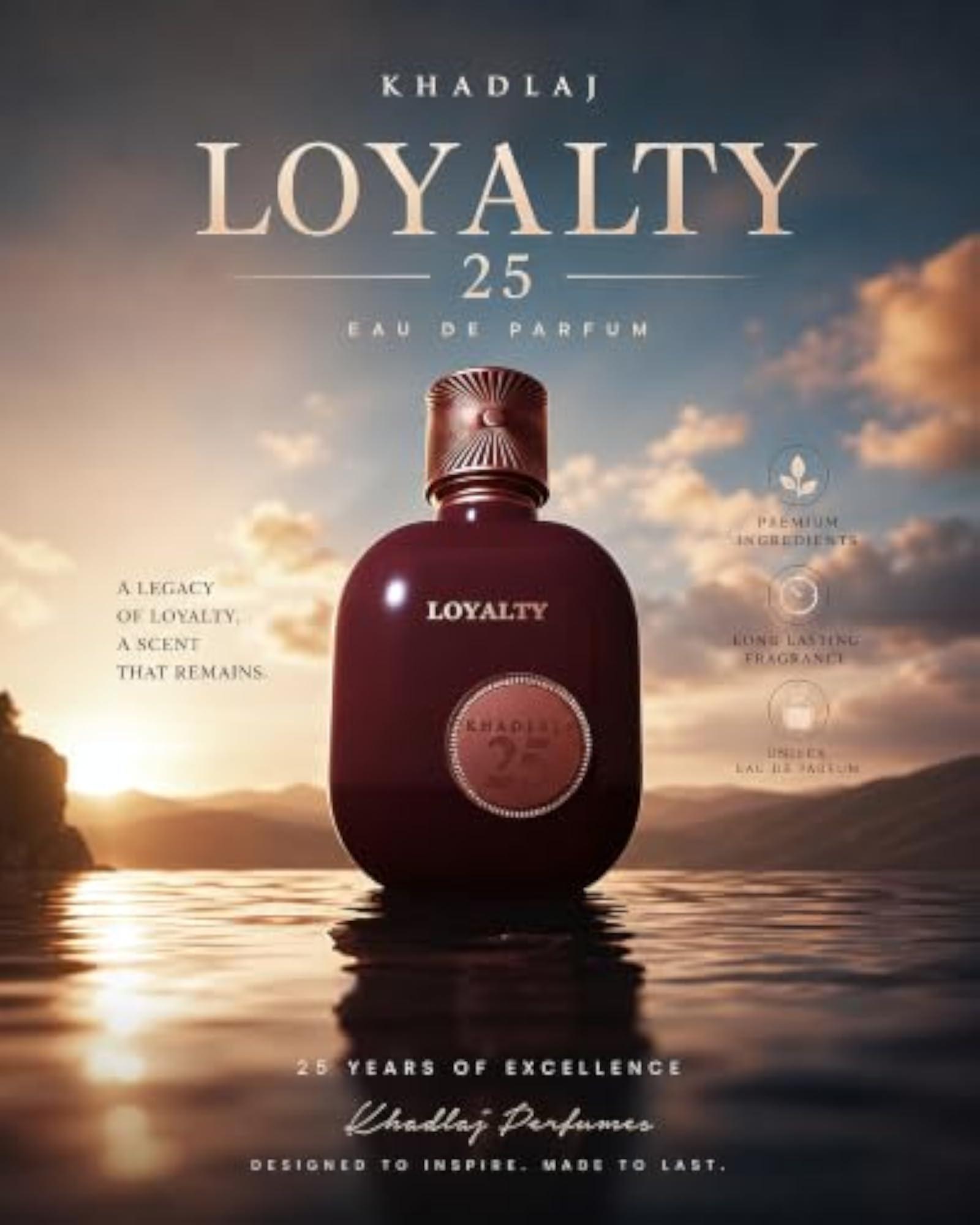 25 Unisex Long Lasting Eau De Parfum 100ml