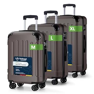 YONSLY YONSLY Suitcase Set, TSA-Schloss YKK-Reißverschluss Reisekoffer, Hartschalenkoffer, Gepäck Trolley, 4 Rollen Rollkoffer Handgepäck (Braun, M-L-XL) YONSLY YONSLY Suitcase Set, TSA-Schloss YKK-Reißverschluss Reisekoffer, Hartschalenkoffer, Gepäck Trolley, 4 Rollen Rollkoffer Handgepäck (Braun, M-L-XL)