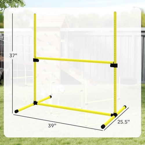 image for PawHut 4 Piece Dog Agility Training Equipment for Dog Agility Course w