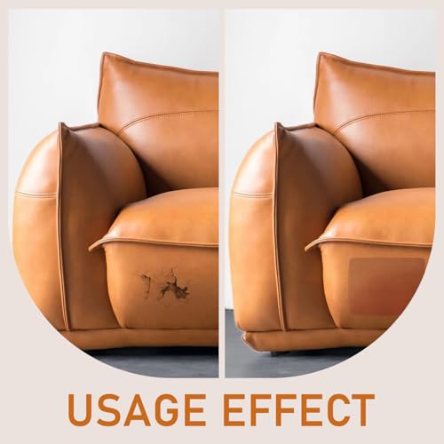 2 Pcs Leather Repair Patch Kit Self-Adhesive Waterproof for Furniture, Car Seats, Office Chairs & Leather Couches(8 * 11 Inch Camel)