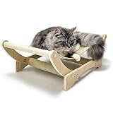 HeyKitten 24in Cat Hammock, Elevated Couch Bed with Sturdy Stand, Raised Lounging Perch Chair for In