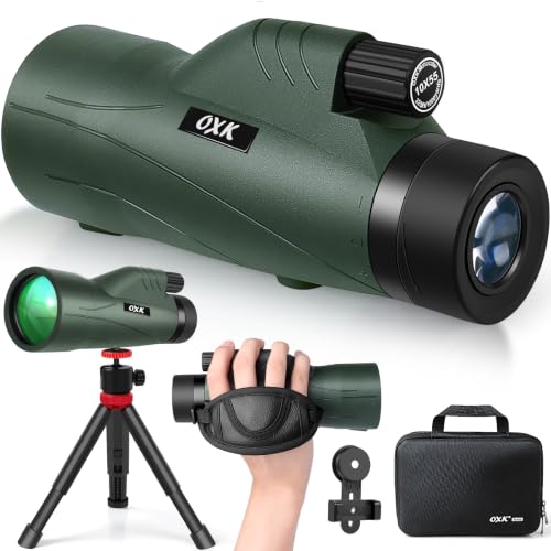 10x55 High Power Monocular Telescope with Smartphone Tripod Bag for Adults